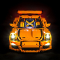 Preview: LED–Beleuchtungs-Set für das LEGO®Set Porsche 911 GT3 RS #42056