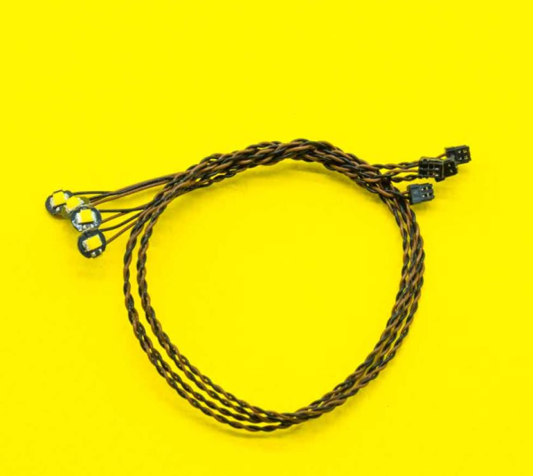 4x PINKE LED mit 30 cm Verbindungskabel