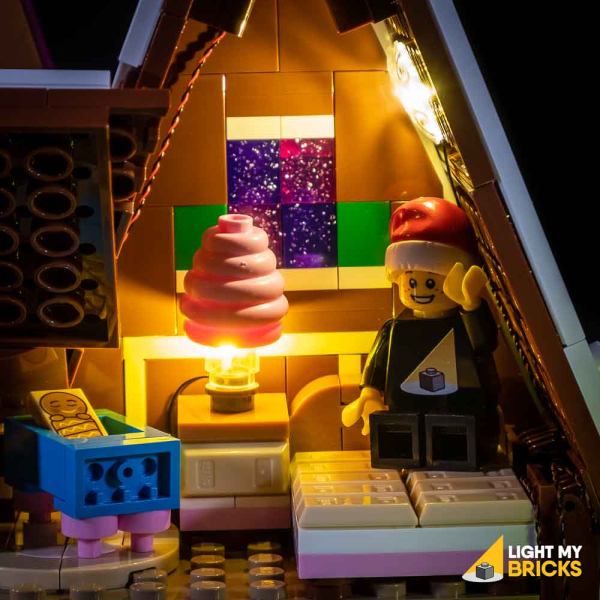 LED-Beleuchtung-Set für LEGO® Lebkuchenhaus /Gingerbread House   Light my Bricks 